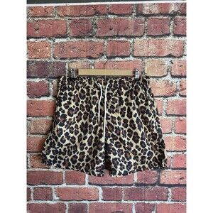 Urban Outfitters Men's Cheetah Leopard Animal Print Lined Swim Trunks Large